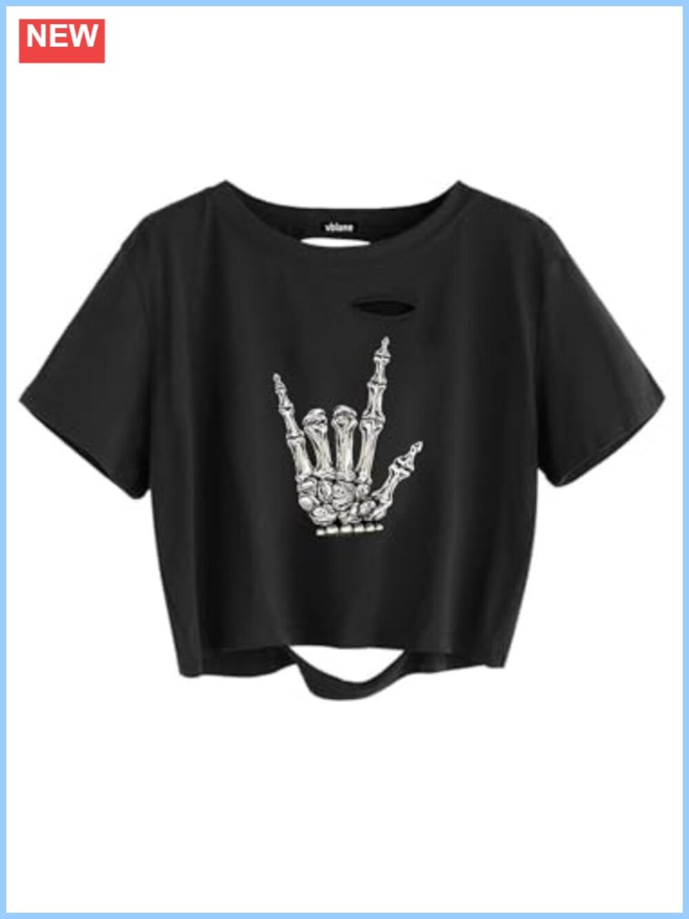 Oversized Cropped Graphic T-Shirt Loose Distressed Boxy Short Sleeve Tee